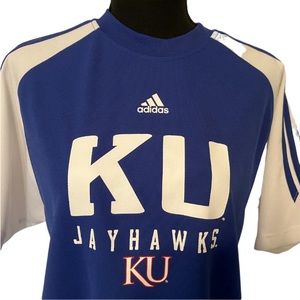 KU Jayhawks XL shirt Adidas boys XL 18/20